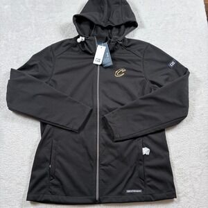 Cutter & Buck Evoke Eco NBA Cleveland Cavaliers Jacket Womens Large Black Hooded